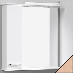 Водолей Зеркальный шкаф Колумбия 75 L дуб – фотография-1